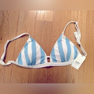 Lively “The Swim” Bralette in Cabana Stripe | Size Large | NWT